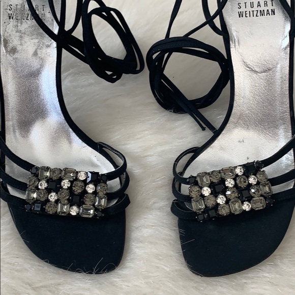 Stuart Weitzman | wrap up strappy rhinestone heel - Picture 3 of 14